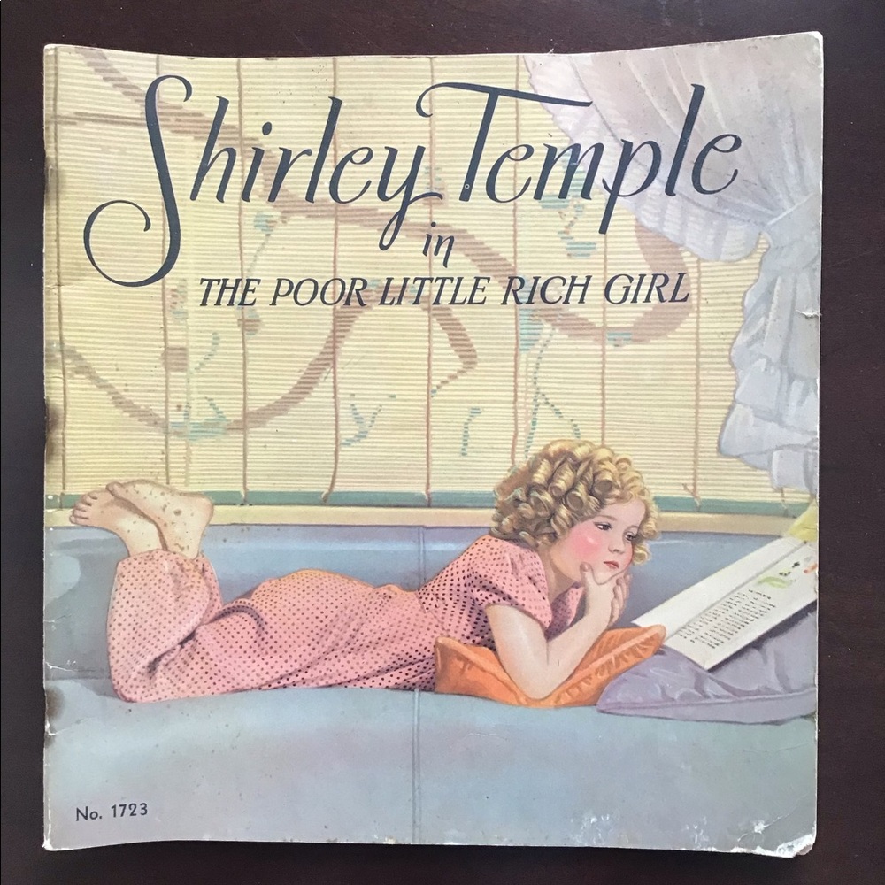 Vintage Shirley Temple In Poor Little Rich Girl 1936 Movie Picture Book No. 1723